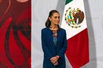 Claudia Sheinbaum, Mexico's president, during a news conference at the National Palace in Mexico City, Mexico, on Monday, Nov. 17, 2025. Sheinbaum called for an investigation into clashes with police during a large weekend protest in the capital, arguing that the anti-government demonstration was co-opted by violent groups.