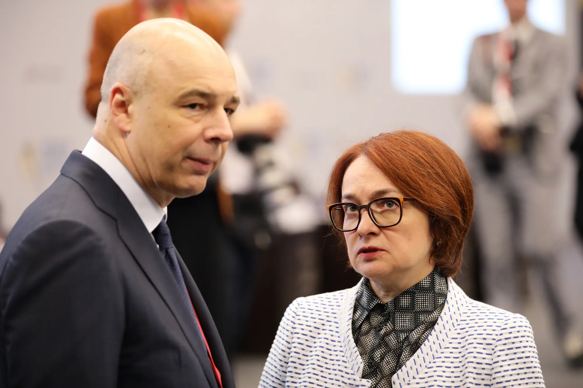 Anton Siluanov and Elvira Nabiullina.