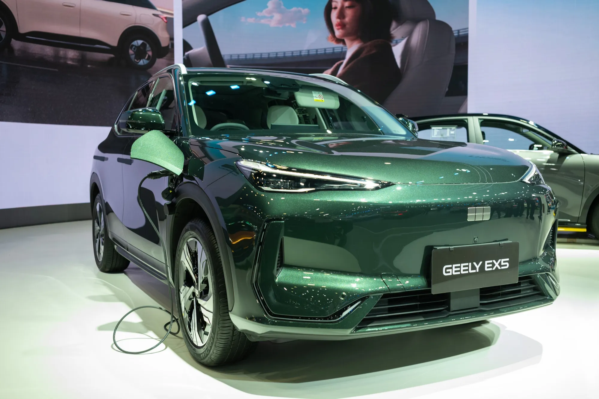 A Geely EX5 electric SUV displayed at the Bangkok International Motor Show.
