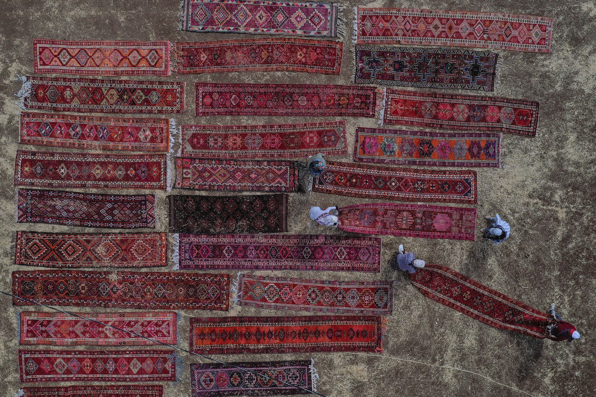 Turkey's Handmade Carpets Sun-Dry Before Heading To Stores