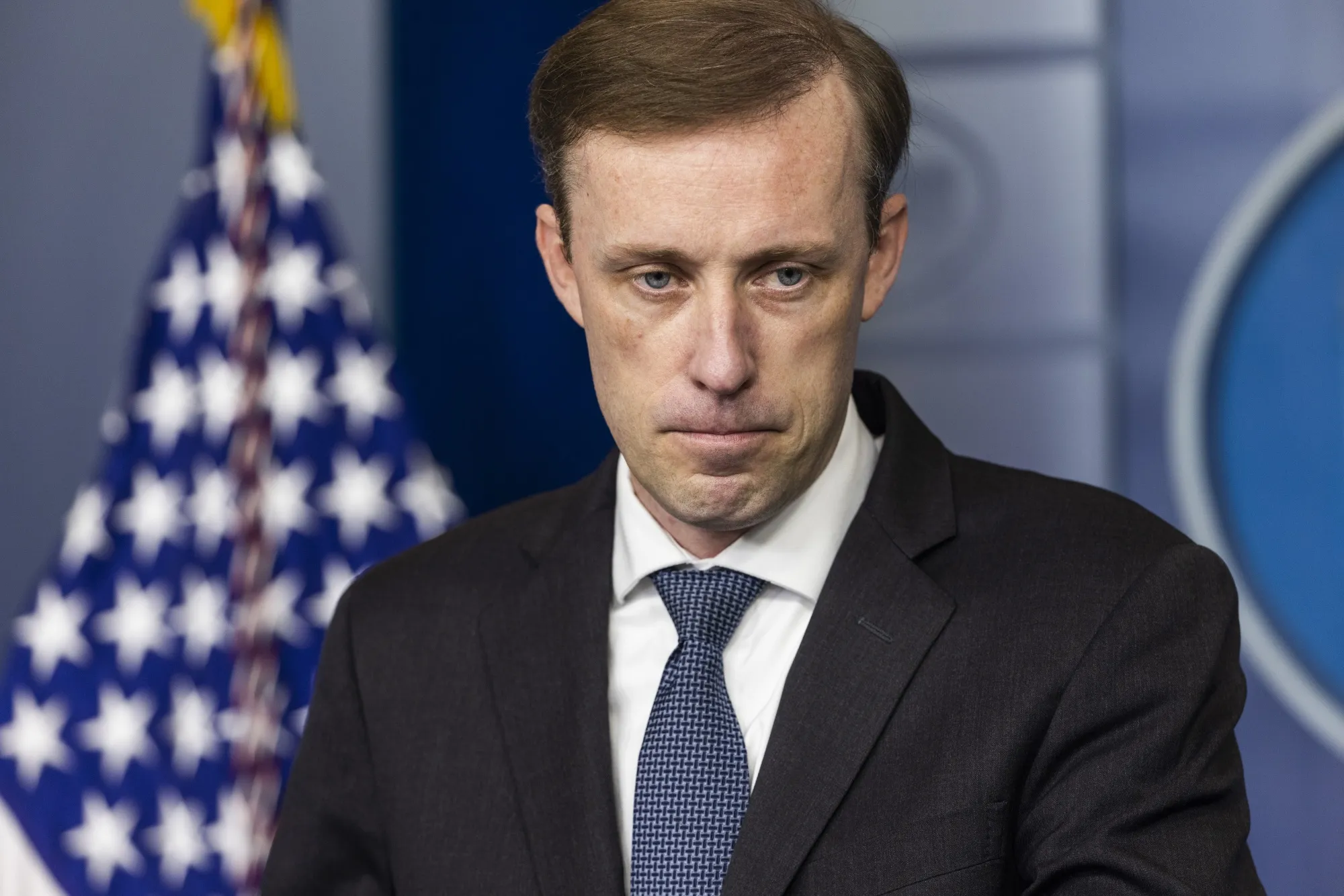 Jake Sullivan, White House national security adviser, during a news conference in the James S. Brady Press Briefing Room at the White House, on Oct. 26.