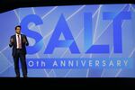 Anthony Scaramucci speaks during the SALT conference in Las Vegas on 2019.