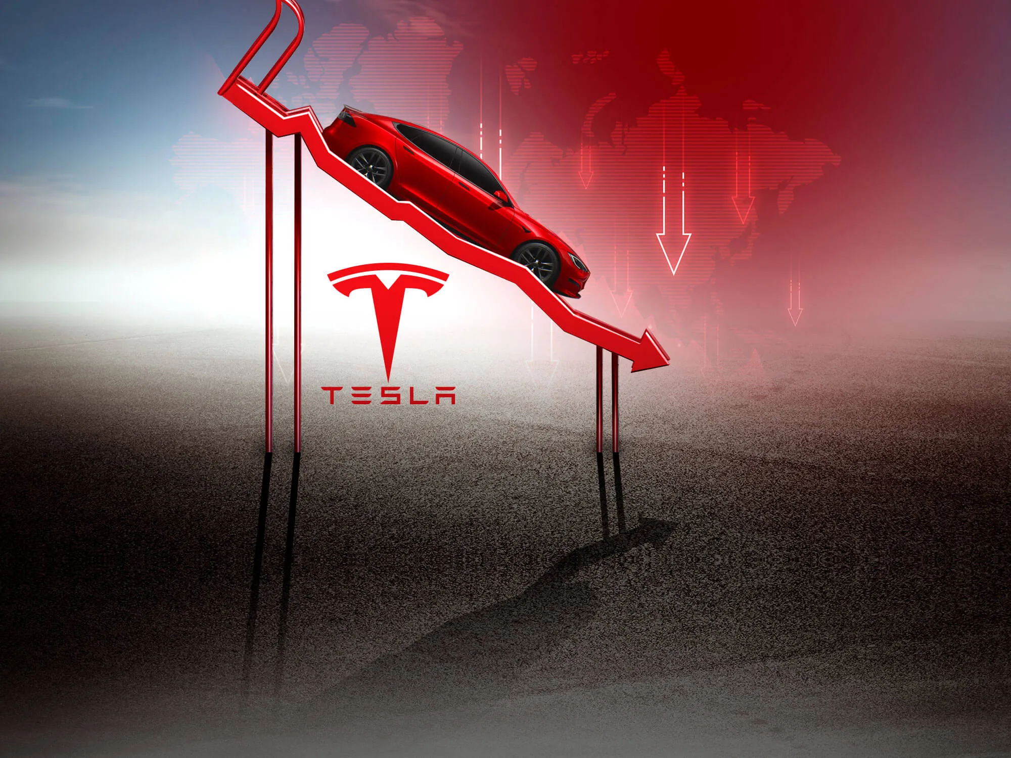 COVER_RED_ARROW_SLIDE_WITH_TESLA_GOING_DOWN