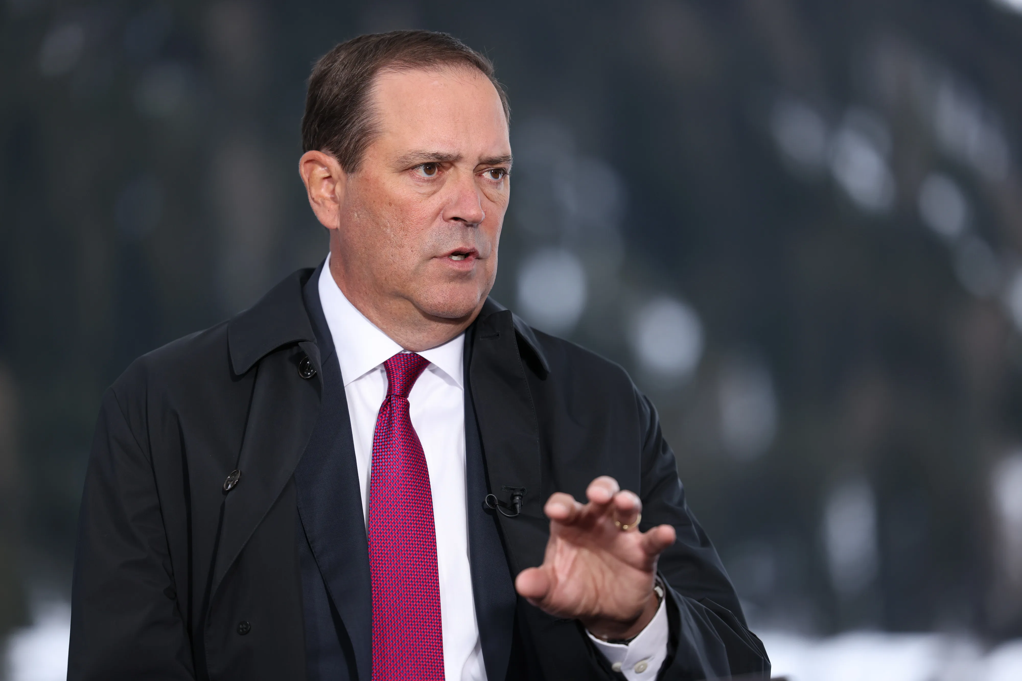 Chuck Robbins during a Bloomberg Television interview at the World Economic Forum (WEF) in Davos, Switzerland, on Jan. 22.