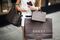 A Shopper on Rue du Rhone