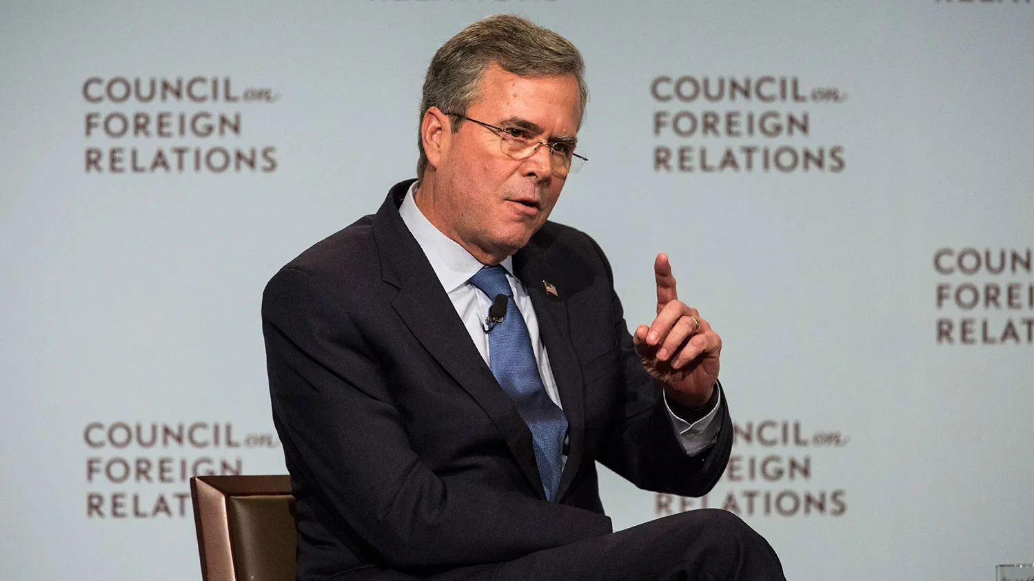 Republican presidential hopeful Jeb Bush speaks at the Council on Foreign Relations on Jan. 19, 2016, in New York City.
