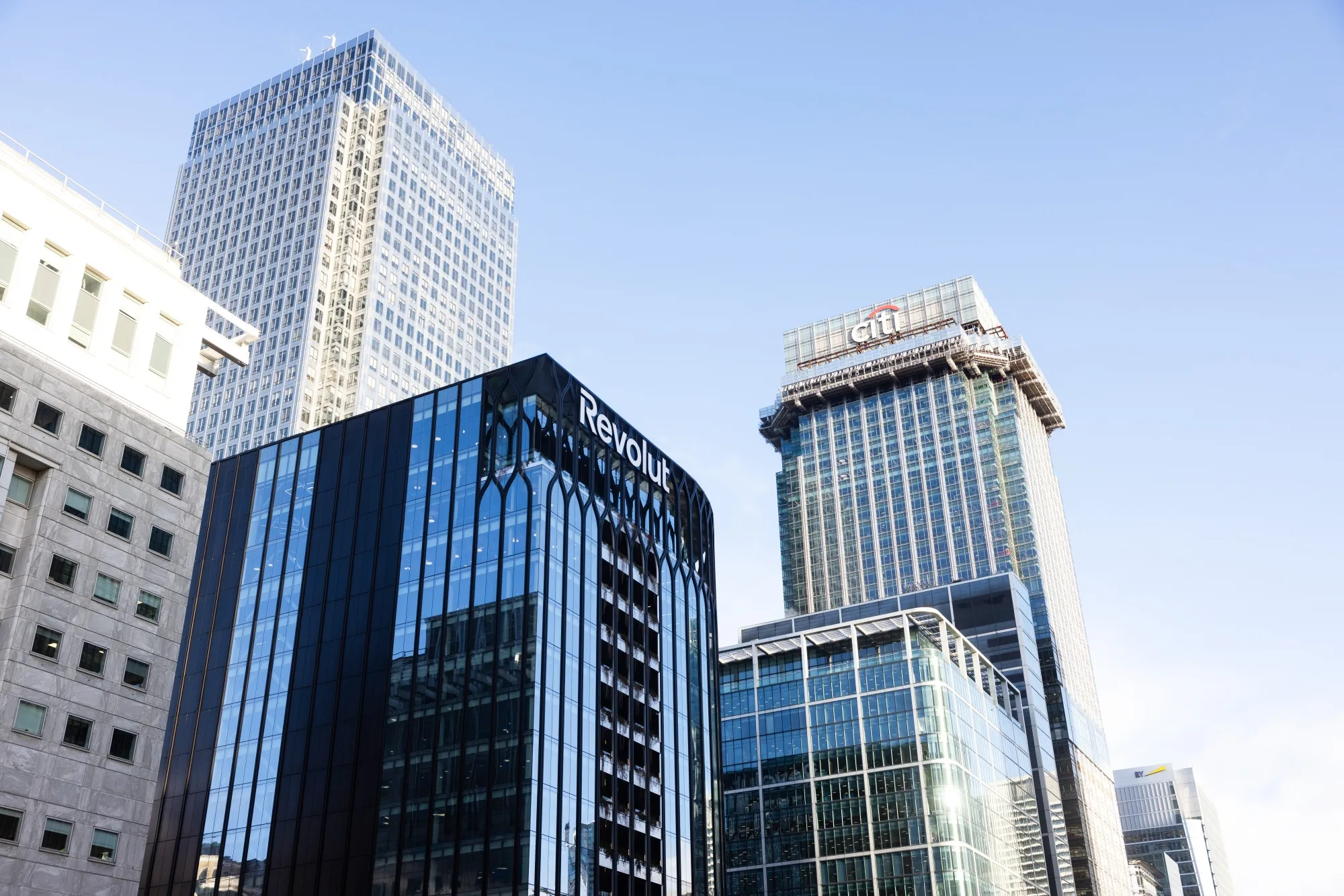 A sede da Revolut Ltd. em Canary Wharf, Londres, Reino Unido, em dezembro de 2025.&nbsp;
