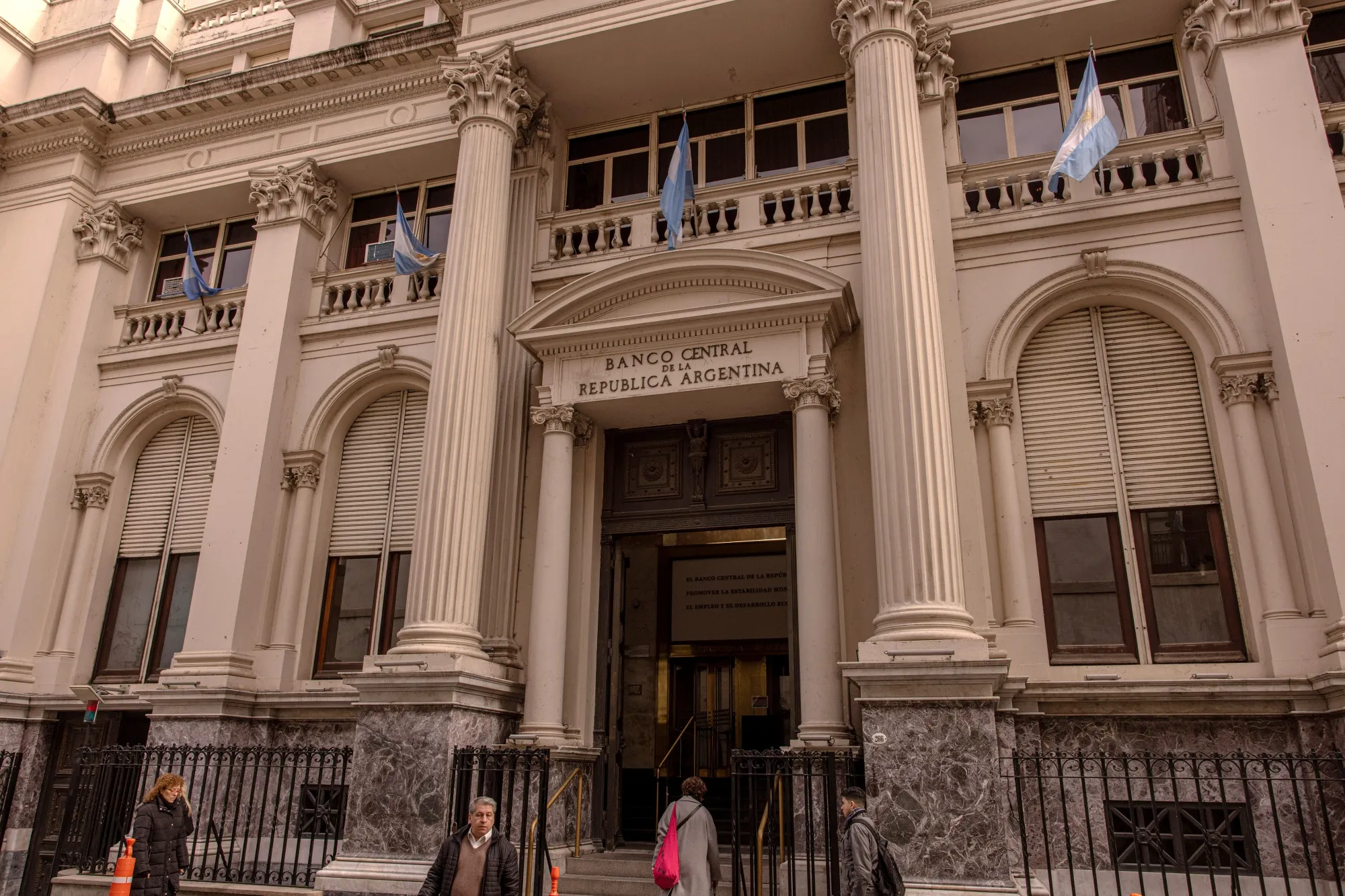 El Banco Central de la República Argentina en Buenos Aires, Argentina.