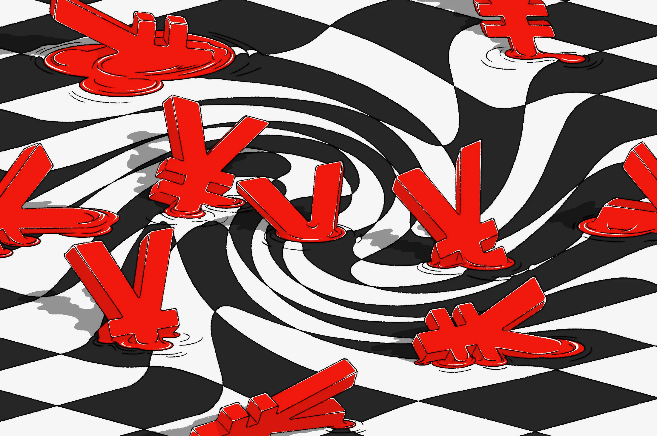Tokyo's King of 'Death Spiral' Financing Profits From Wave of Demand - illo