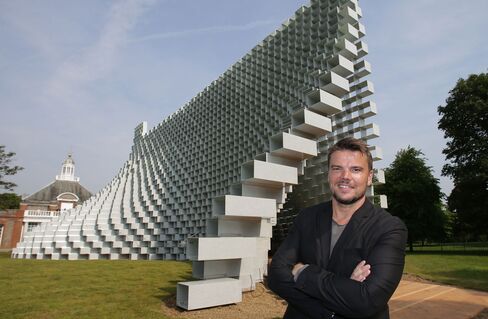 Danish architect Bjarke Ingels, who had a hand in the design of the OKO, poses this month by his newly installed Serpentine gallery Pavilion in London