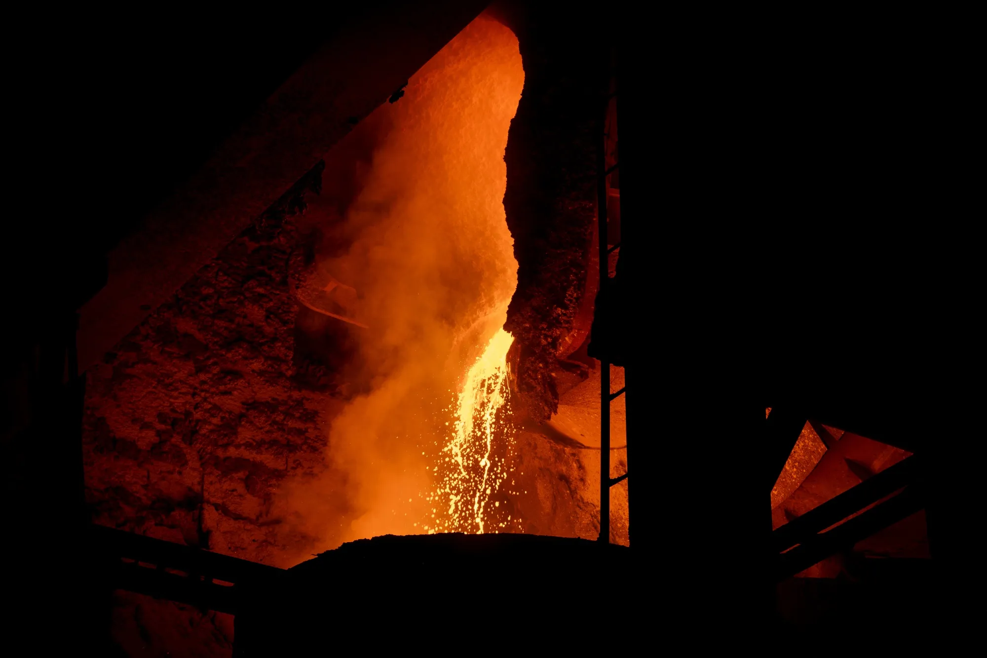 A steel melt shop in India.