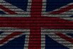 British Technology Concept - Flag of UK in Binary Code