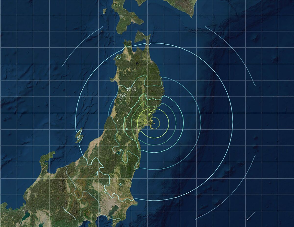 Япония землетрясение 2022 март на карте