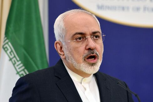 Iranian Foreign Minister Mohammad Javad Zarif. Photographer: Louisa Gouliamaki/AFP via Getty Images