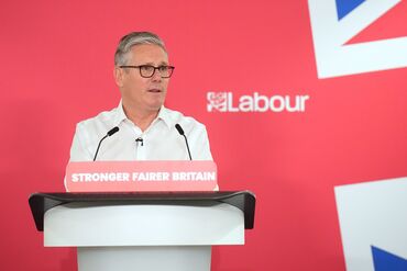 Keir Starmer gives a speech in London, on May 11.