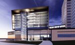 A design rendering of the new Calstrs building in West Sacramento, California.