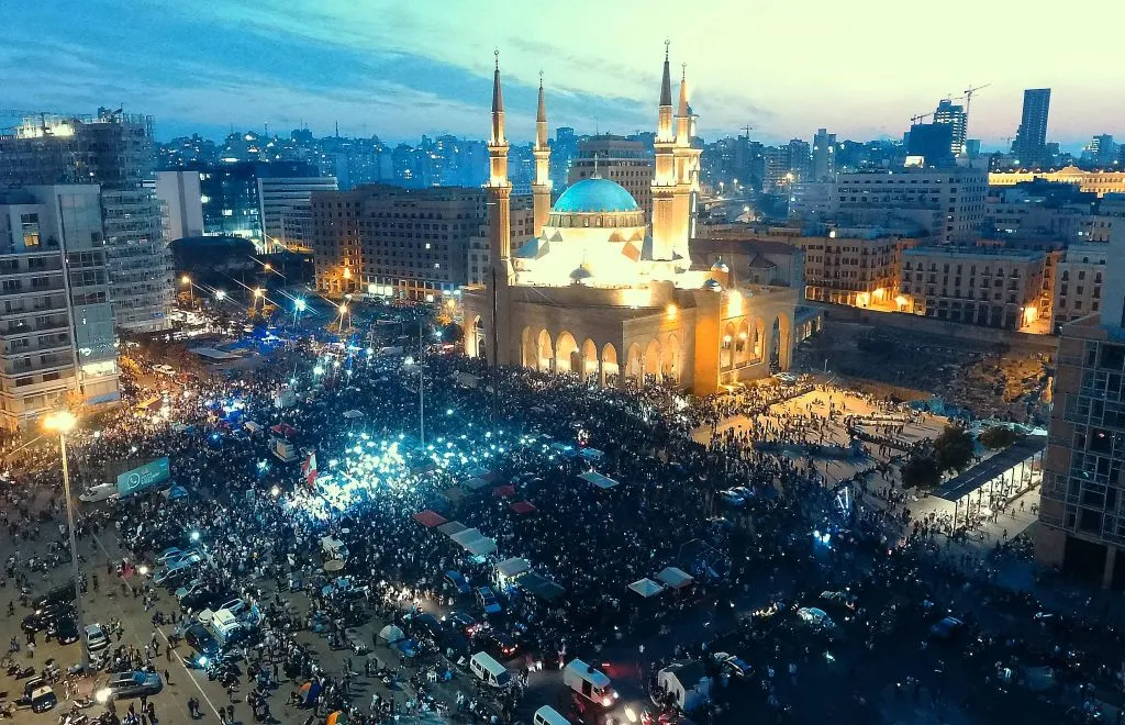 Downtown Beirut, Oct. 21, 2019.