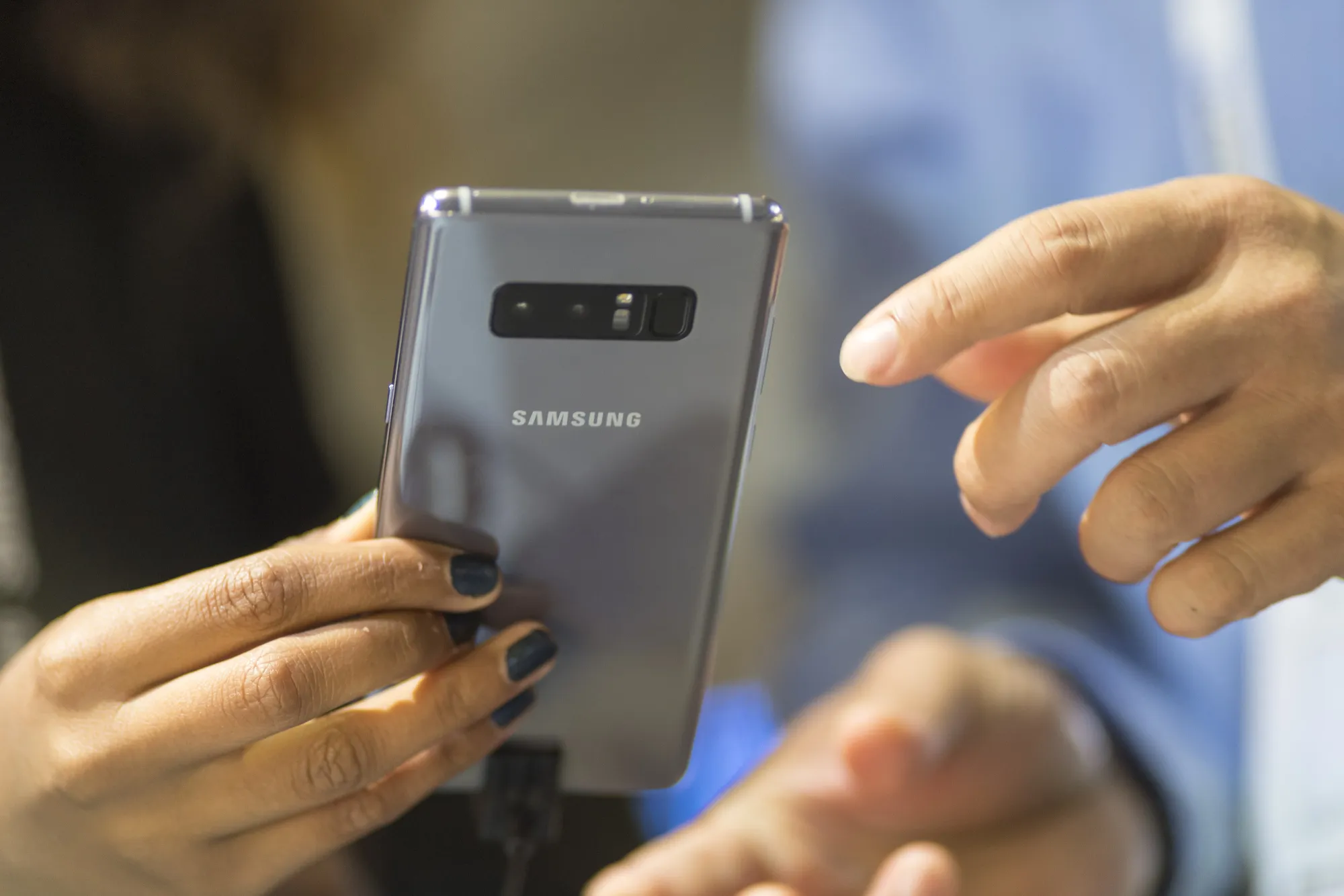 A Samsung Electronics Co. Galaxy Note 8 smartphone.
