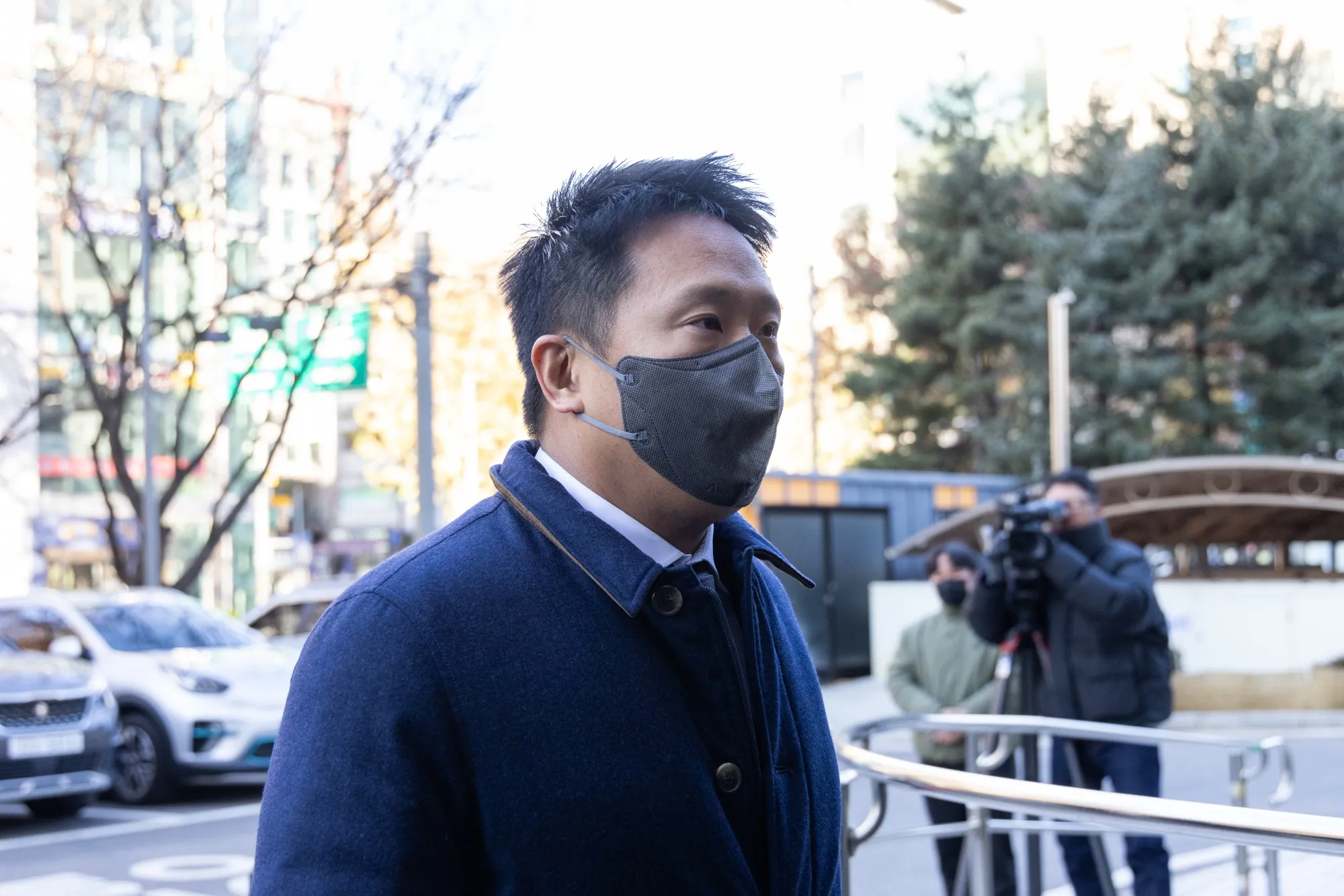 Daniel Shin arrives at the Seoul Southern District Court on Dec. 2.