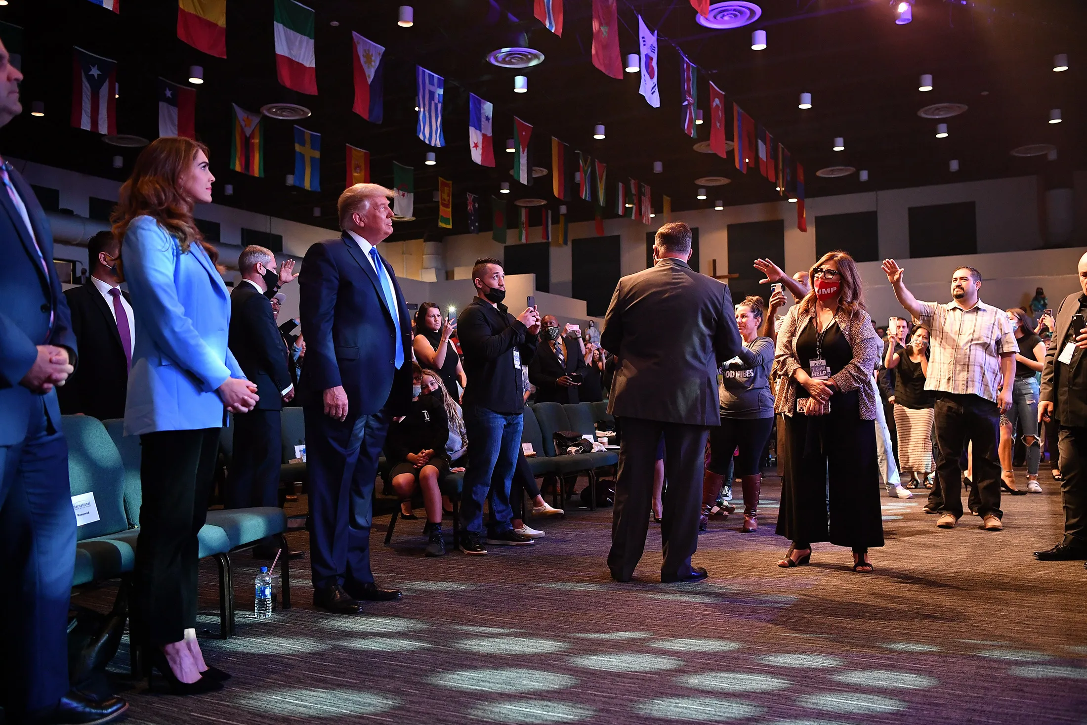 President Trump attends services at the International Church of Las Vegas in Las Vegas, Nevada on Oct., 18.