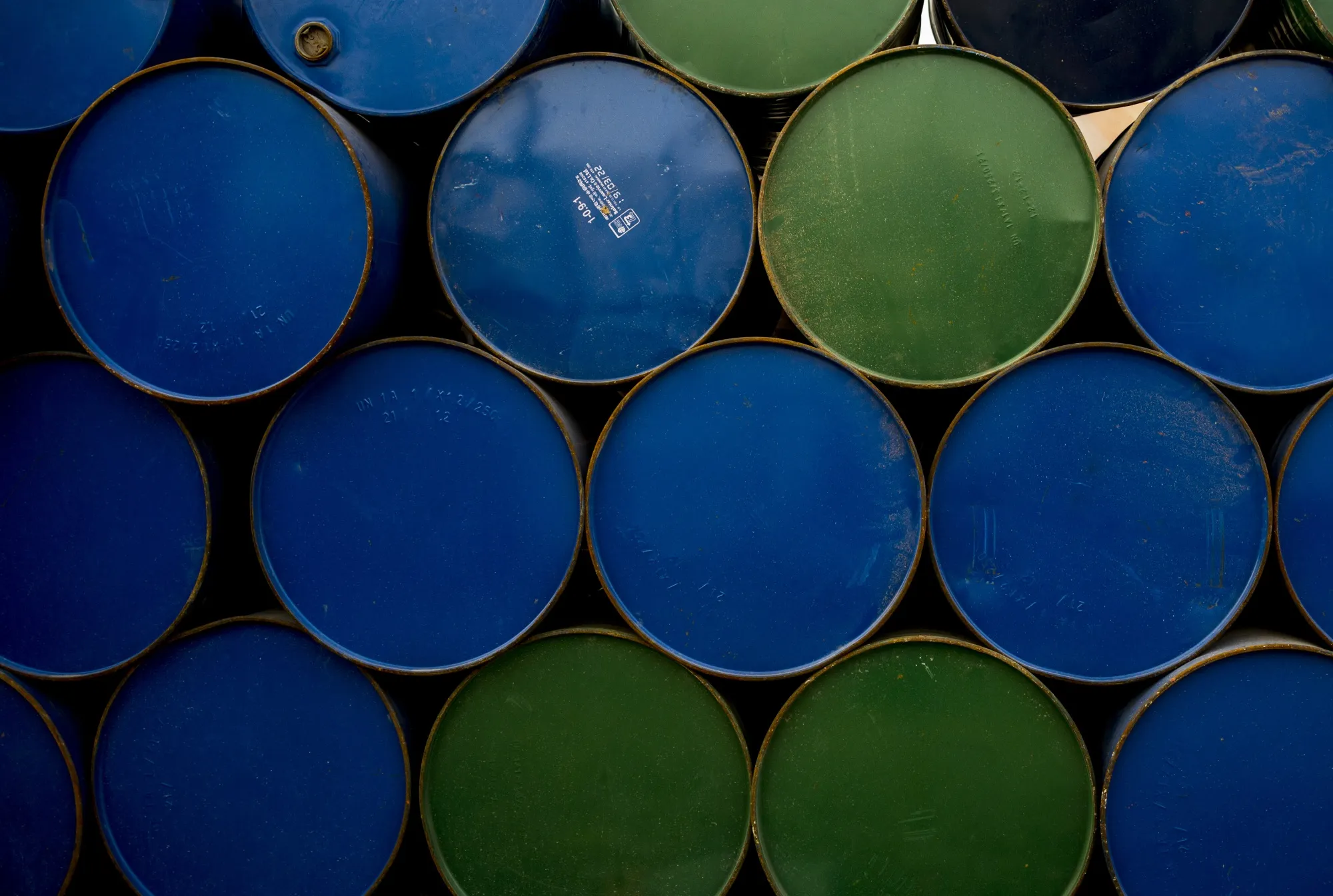 Oil barrels in Faridabad, India, on Sunday, June 12, 2022.