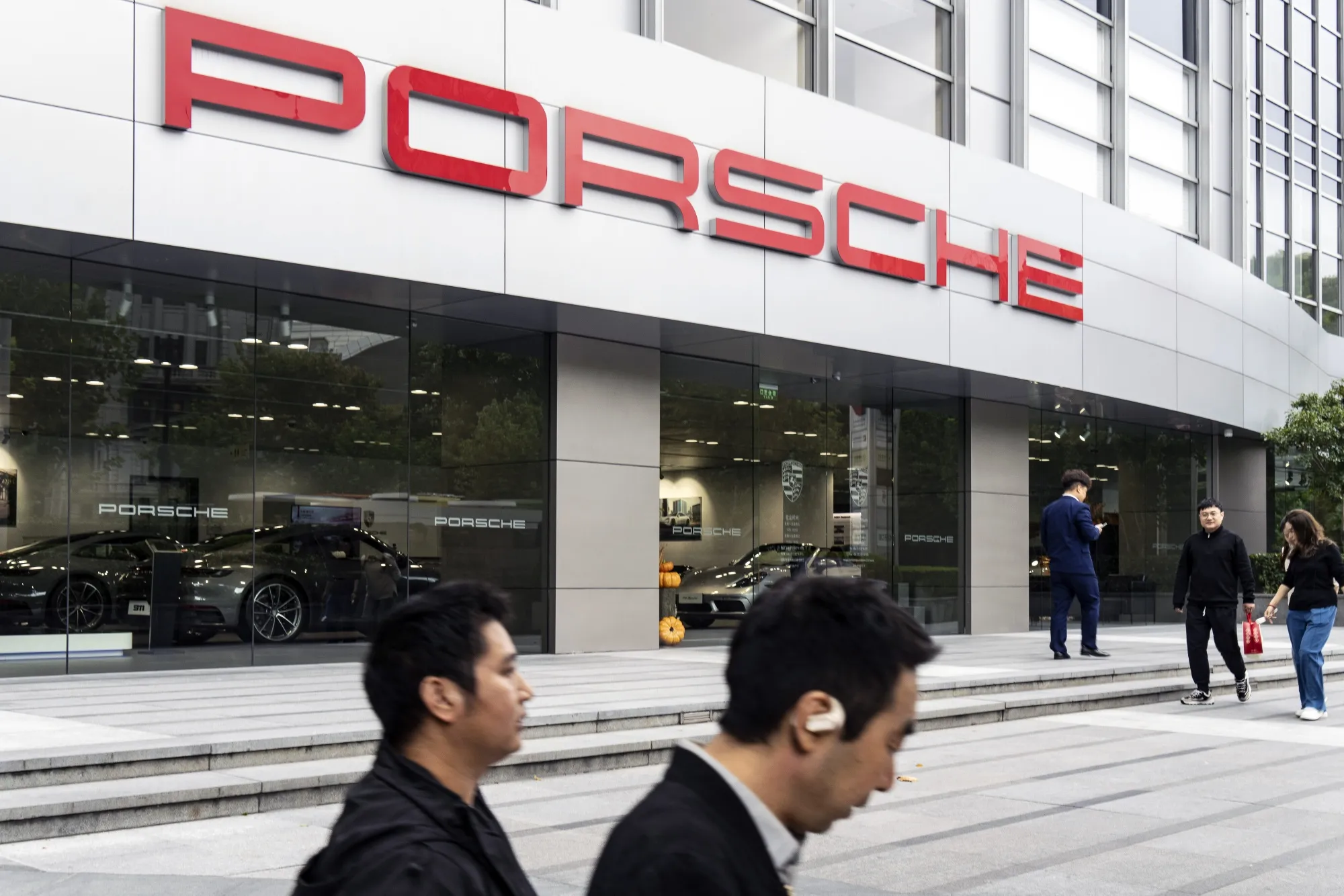 A Porsche dealership in Shanghai.