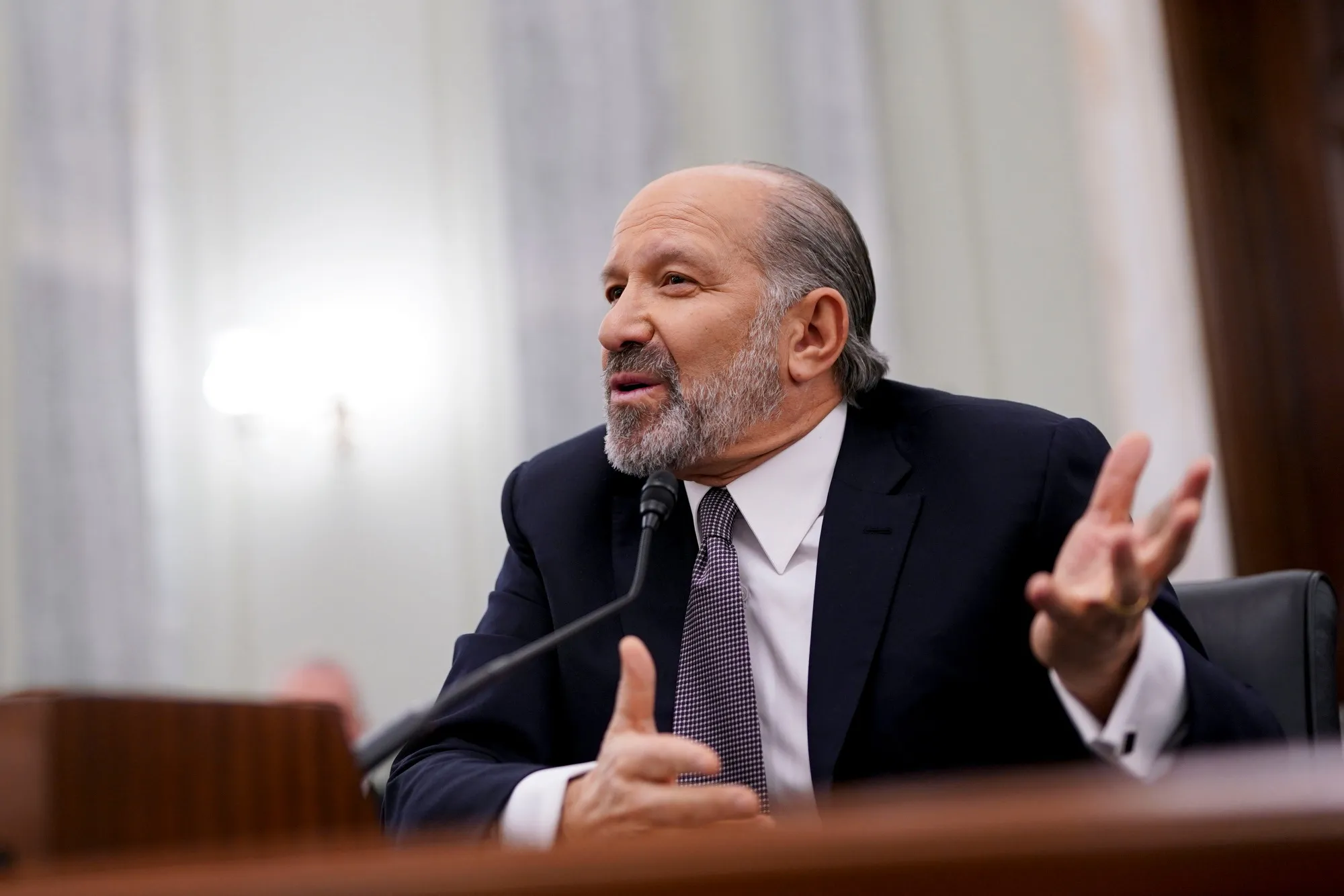 Howard Lutnick during his confirmation hearing in Washington, on Jan. 29.