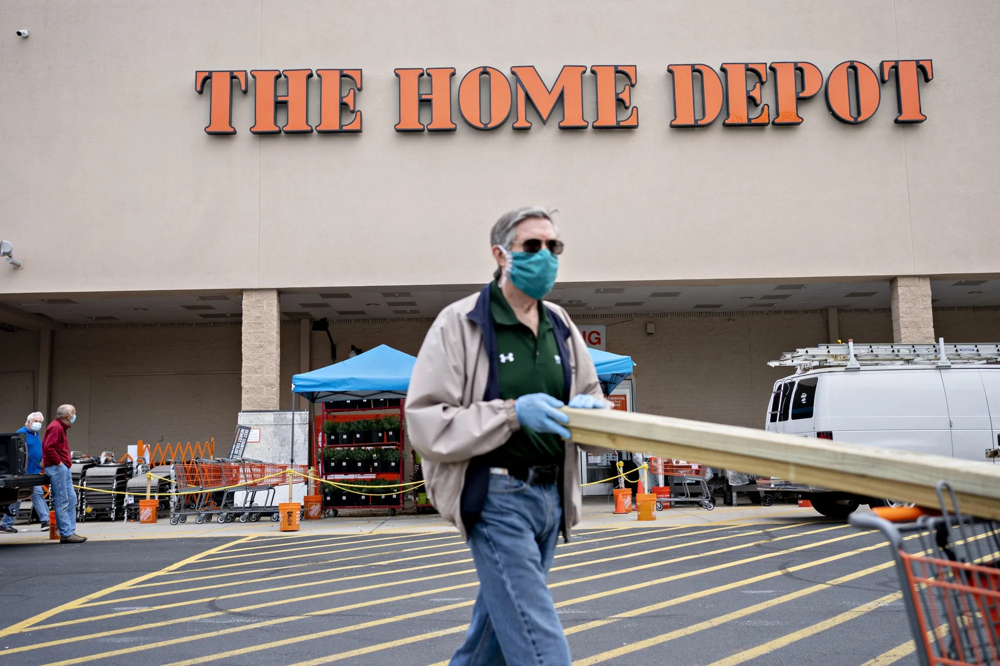A customer visits a Home Depot Inc. store in Reston, Virginia, U.S.