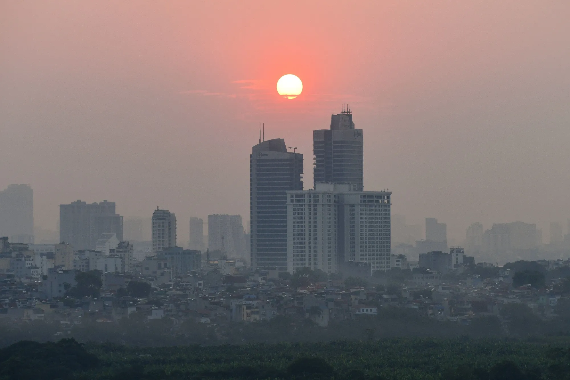 Smog in Hanoi on Sept. 27.
