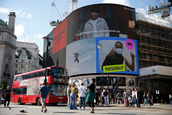 Billboard Ad Sales Near Pre-Pandemic Levels as U.K. Reopens