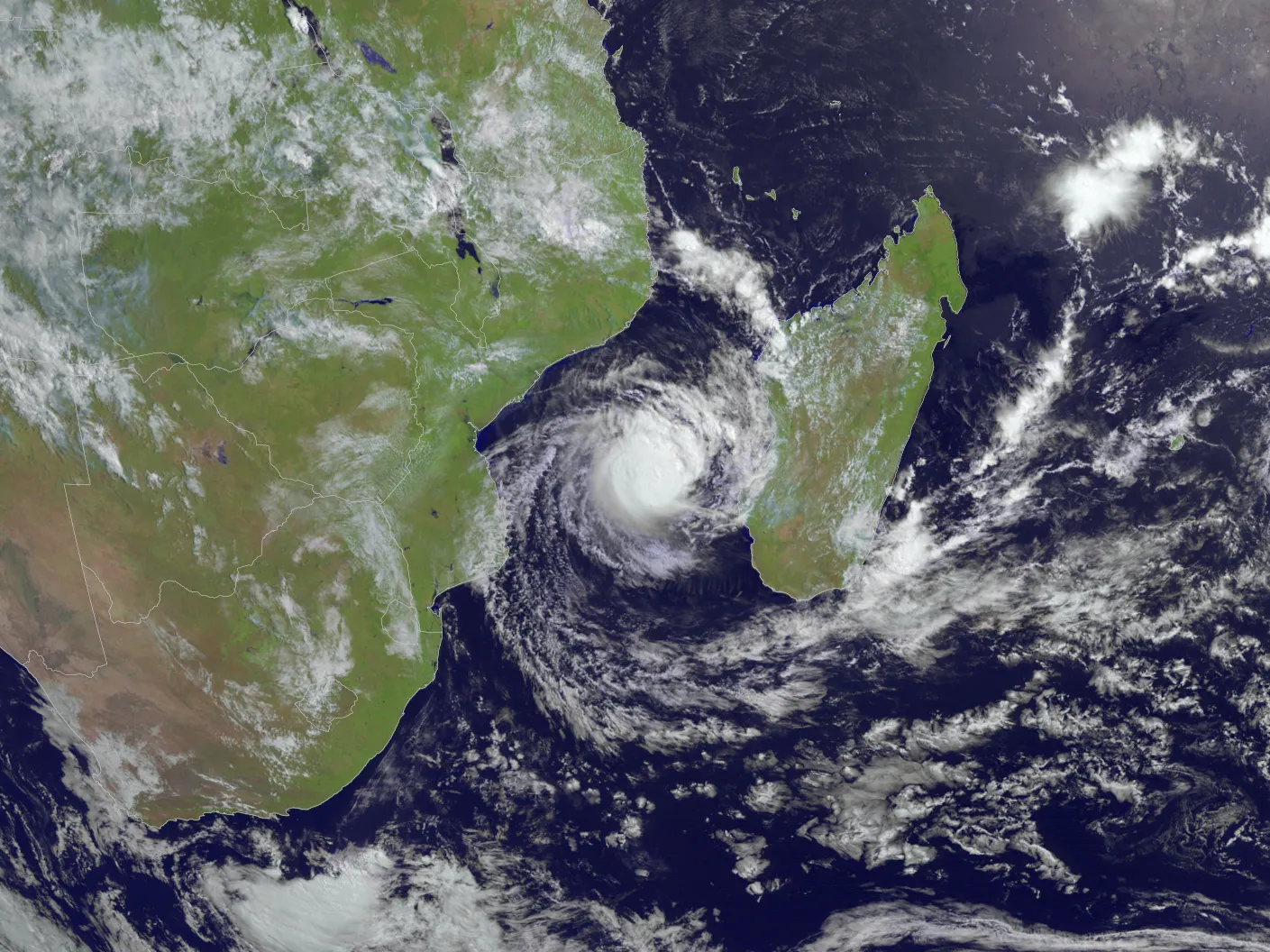 Tropical cyclone&nbsp;Freddy&nbsp;off the coast of Madagascar on March 8.