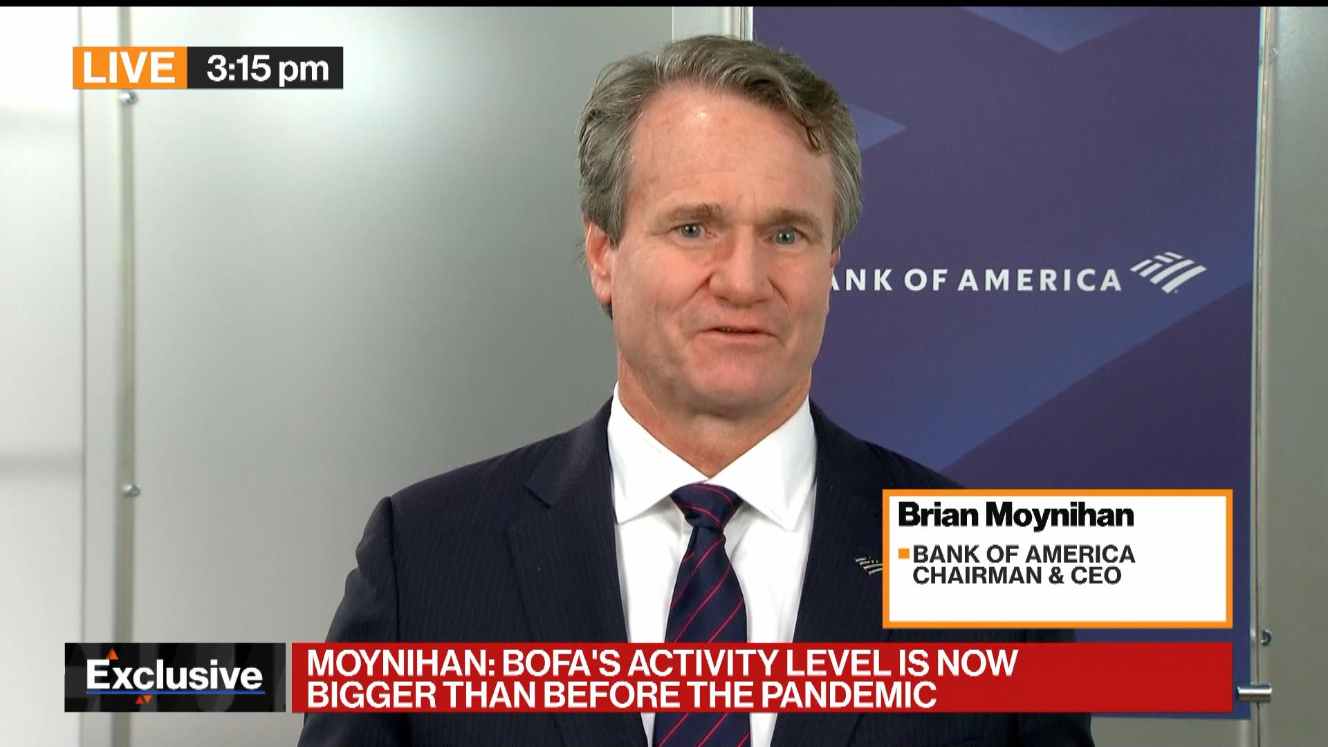 Watch BofA CEO Moynihan on Economy, Supply Chain, Inflation - Bloomberg