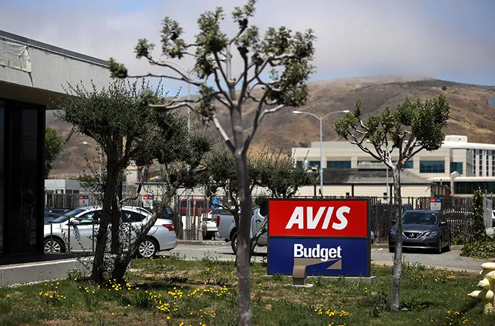An Avis Budget rental car office&nbsp;in South San Francisco, California.&nbsp;