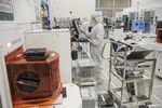 A technician works on a computer at the Applied Materials facility in Santa Clara, California.