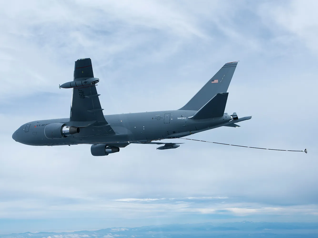 A U.S. Air Force KC-46 tanker aircraft.