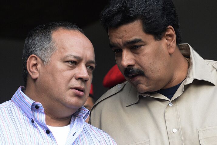 Venezuelan President Nicolas Maduro with Venezuelan Parliament President Diosdado Cabello

