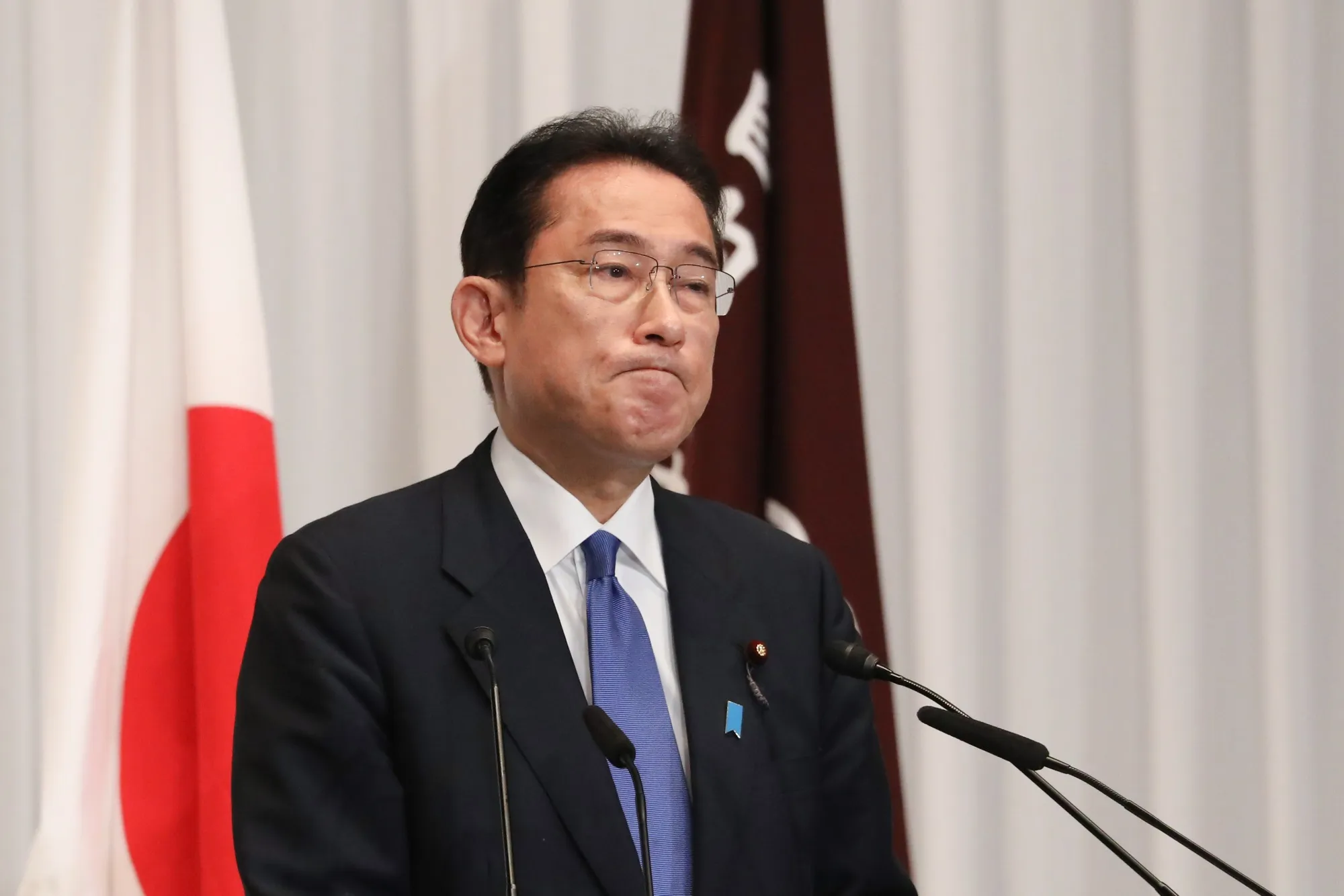 Fumio Kishida at the news conference on Sept. 29.