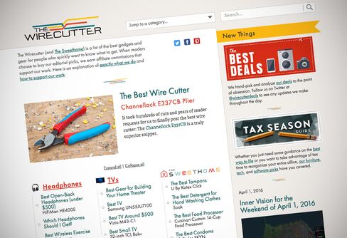 The Wirecutter site.