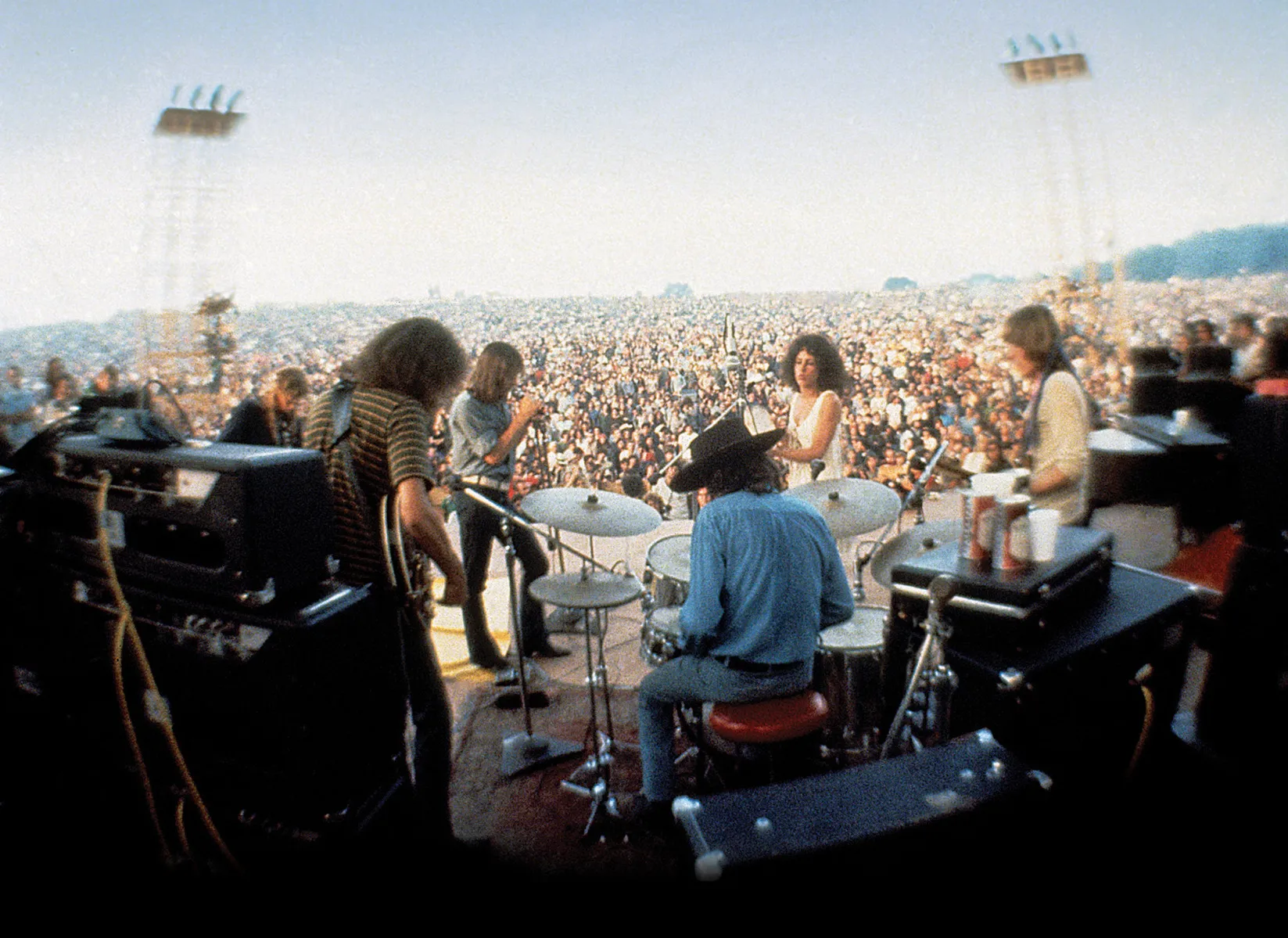 The band Jefferson Airplane plays&nbsp;Woodstock on Aug. 17, 1969. The historic music festival in upstate New York marks its 50th anniversary this year.