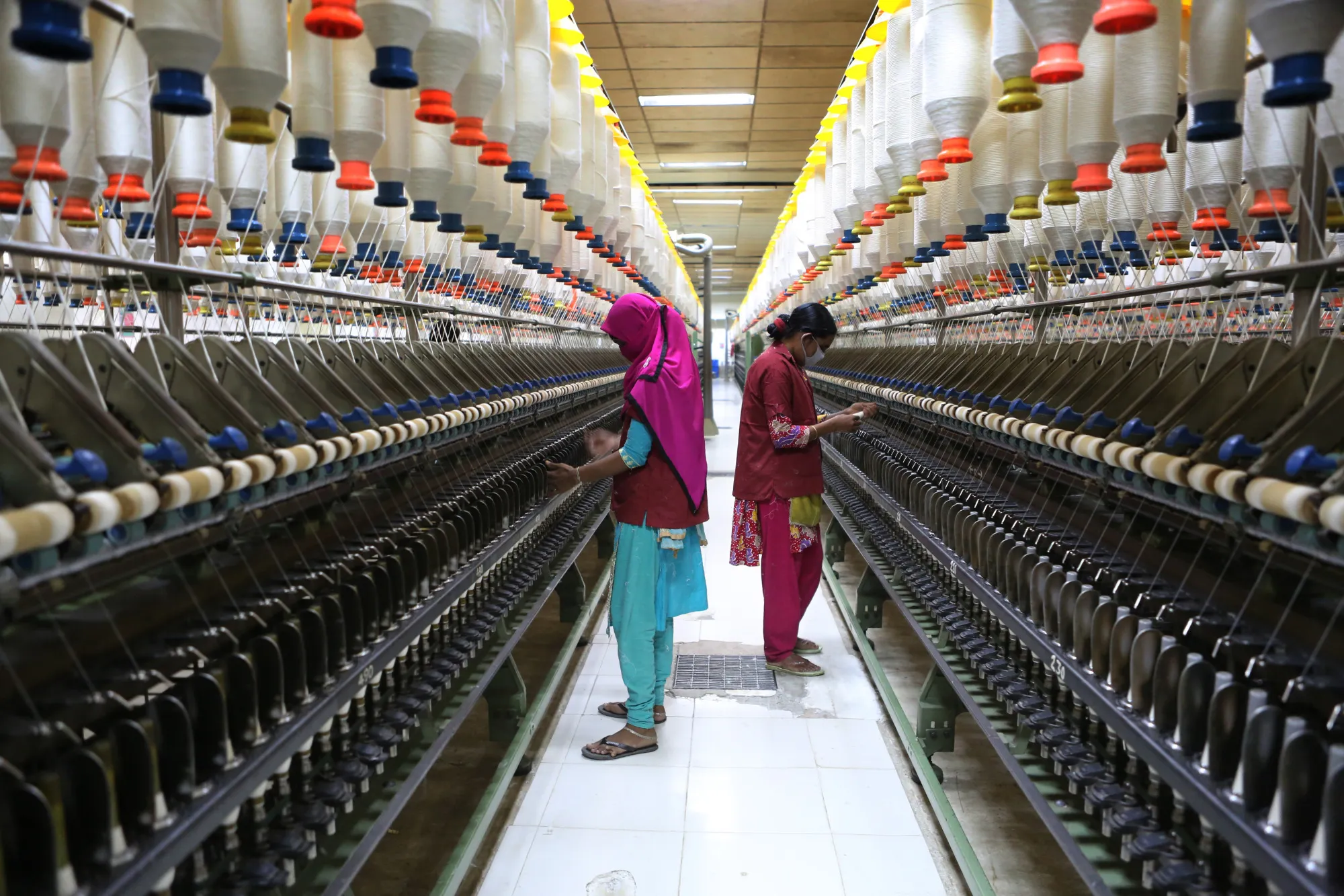 Workers at a garment factory in Gazipur, Bangladesh.
