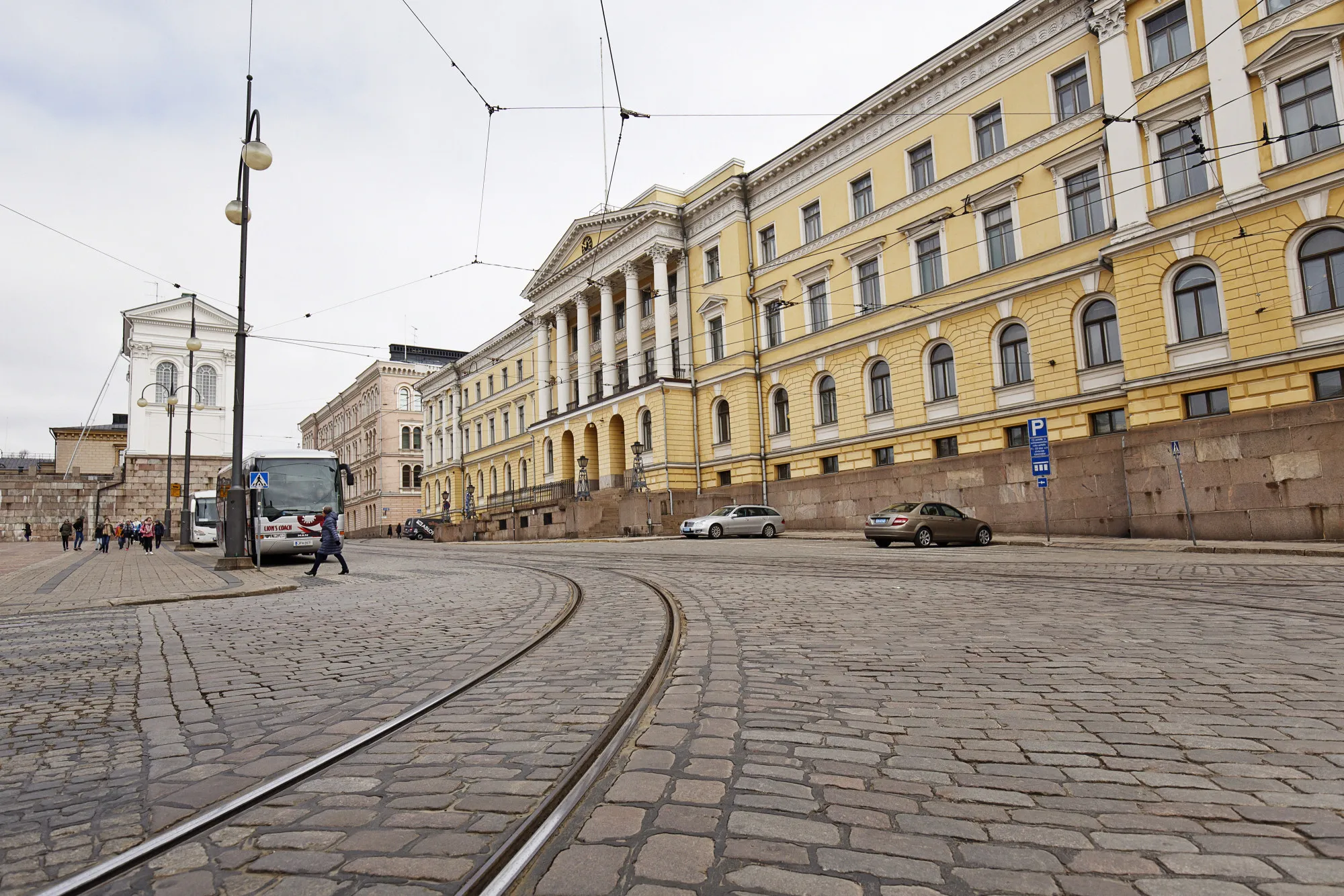 The headquarters of the Finnish finance ministry stands in Helsinki, Finland, on Thursday, April 20, 2017.
