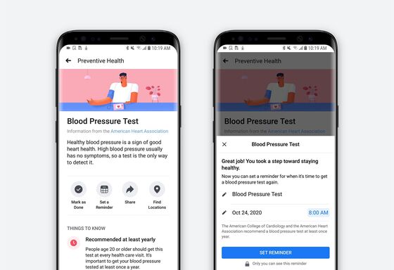 Facebook Wants to Offer You Advice on Preventive Health Care