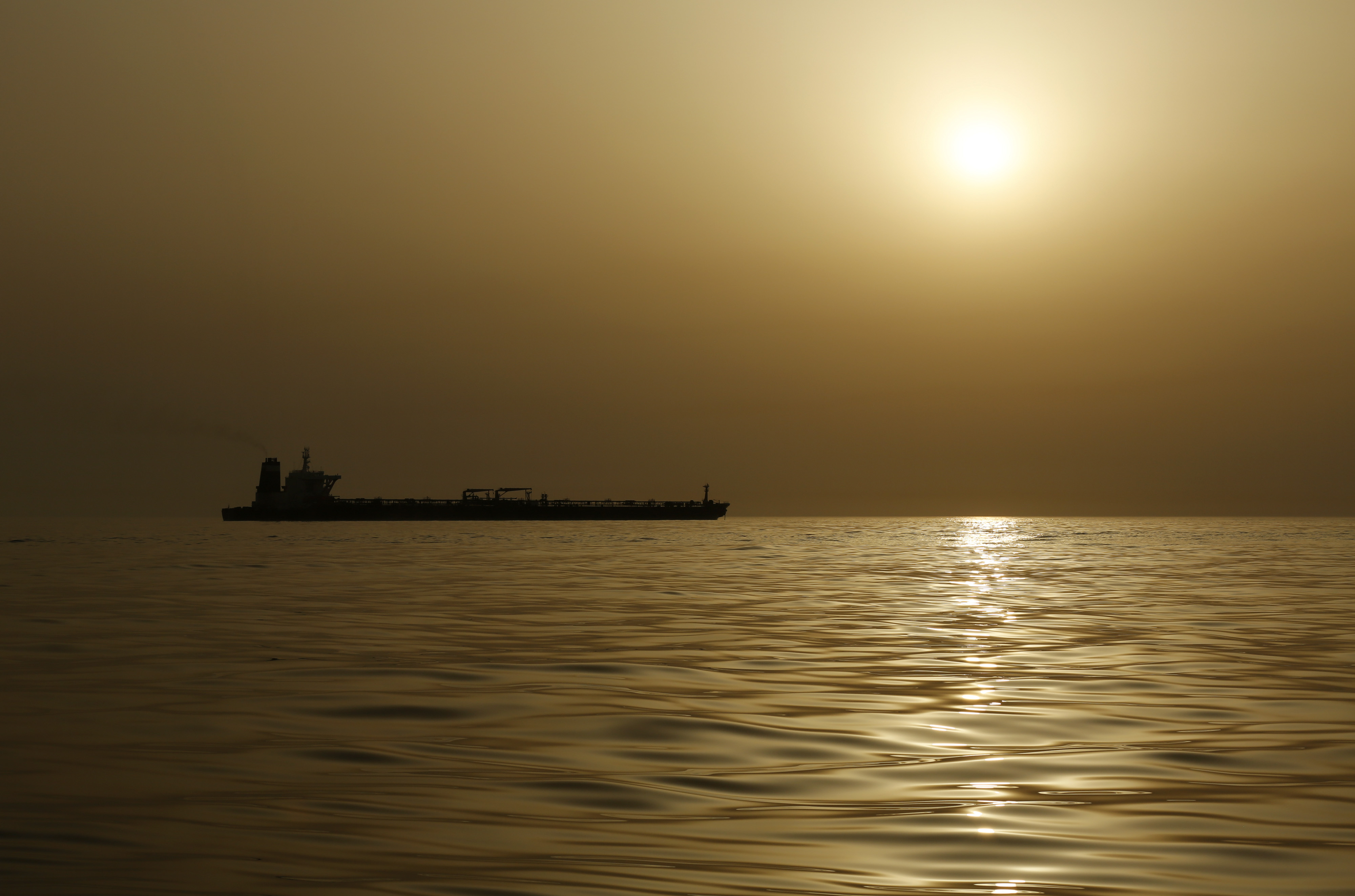 An Oil Tanker In The Mediterranean Sea