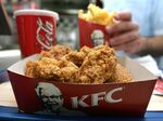 A portion of KFC and fries at the international chain's location in Tel Aviv.
