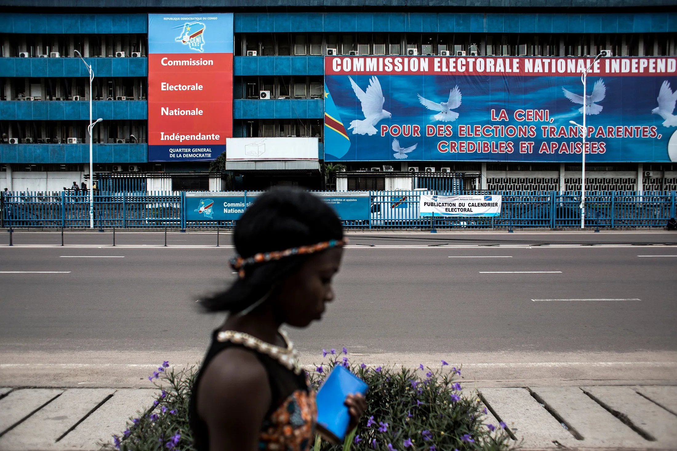 Commission Electorale Nationale Independante (CENI) headquarters in Kinshasa