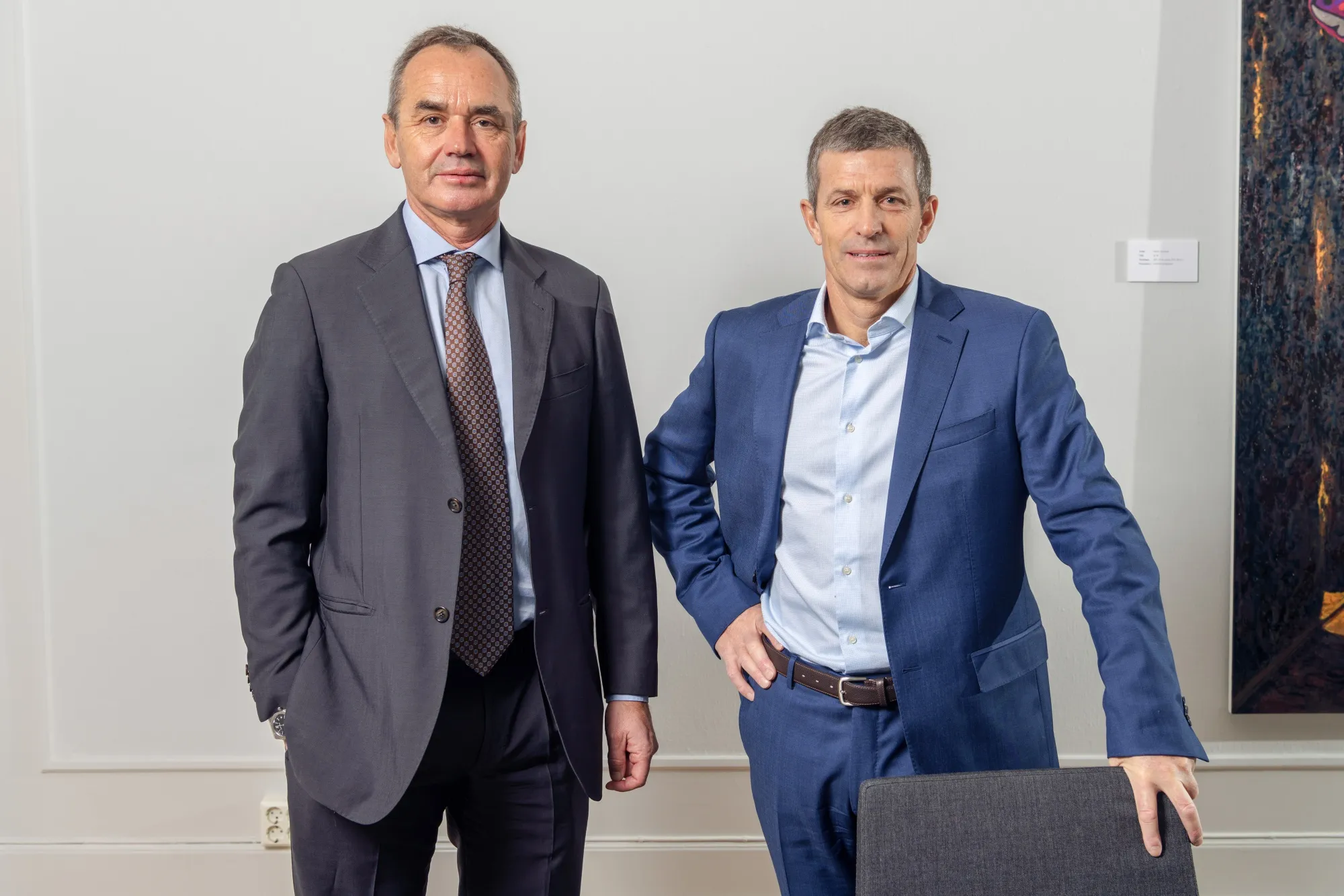 Ian Lundin, left, and Alex Schneiter in Stockholm, Nov. 29.