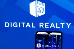 In this photo illustration, Digital Realty Trust, Inc. logo