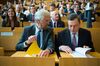 Peter Praet and Mario Draghi.