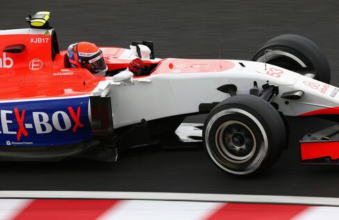 Rossi drives during final practice for the Formula One Grand Prix of Japan at Suzuka Circuit.