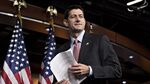 House Speaker Paul Ryan, a Republican from Wisconsin, exits after a news conference in Washington on Sept. 15, 2016.